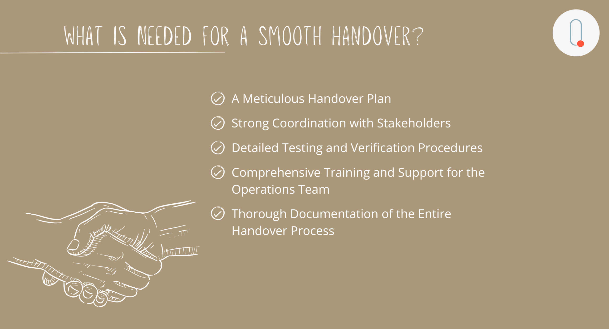 Good handover requirements